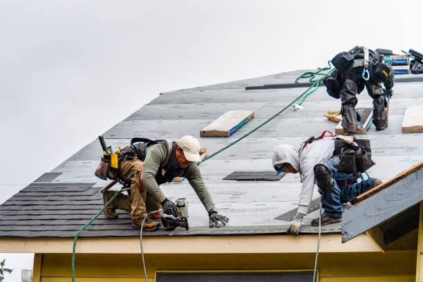 Professional Gutter Installation technician working in Arcanum, OH